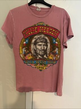 MadeWorn Willie Nelson short sleeve tee pre-owned but in EUC distressed XS